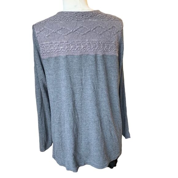 Chicos Zenergy Retreat Cable Knit Duster Cardigan Sweater Jacket Women’s L 2 - Picture 5 of 14